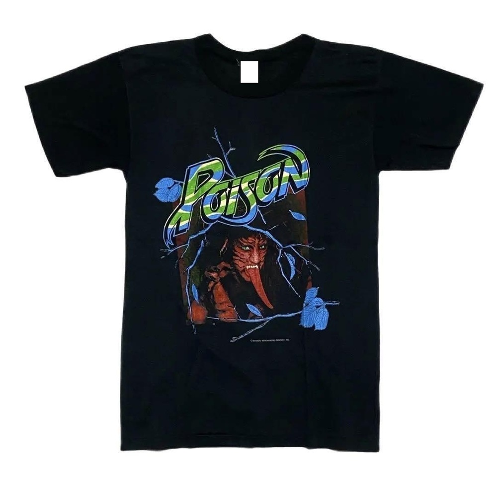 80s Poison Band T-shirt, Music Tour Shirt, Vintage Style Graphics Unisex Shirt - Picture 1 of 4